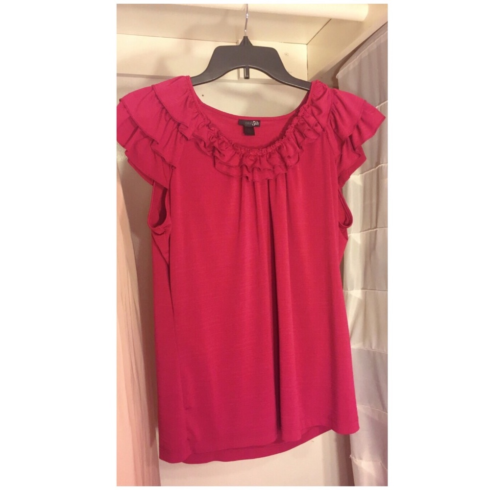 Pink Ruffled Blouse - Picture 1 of 3